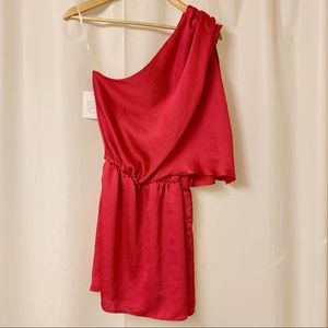 London Grace Collection Pink One Shoulder Mini Dress Medium